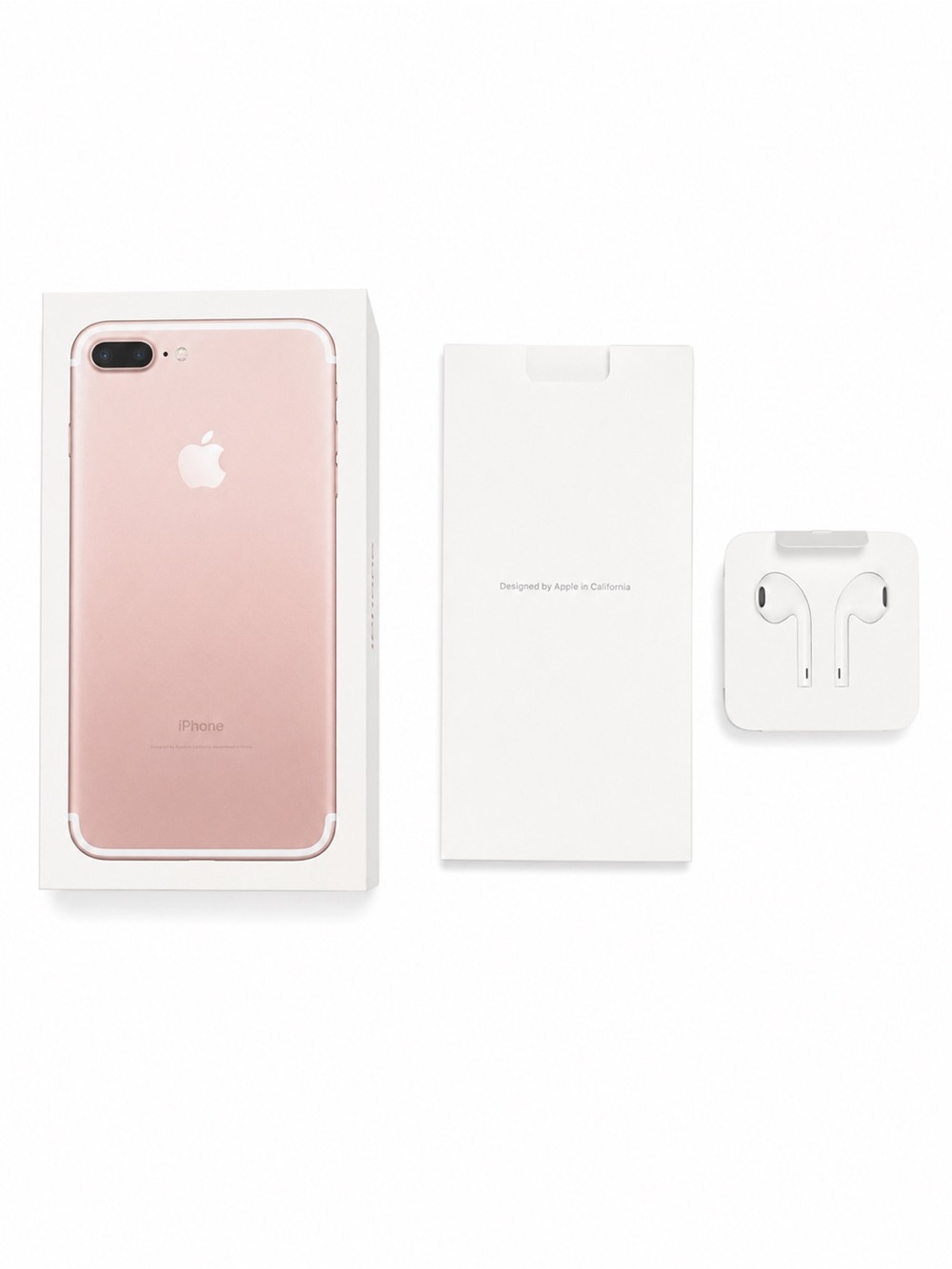 Genuine Apple iPhone 7 Plus Rose Gold 32GB Box Only & EarPods & Paperwork No Pho